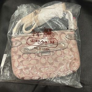 Coach Light Pink Signature Crossbody Bag
